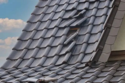 A house with signs of needing a roof replacement in the Denver metro area