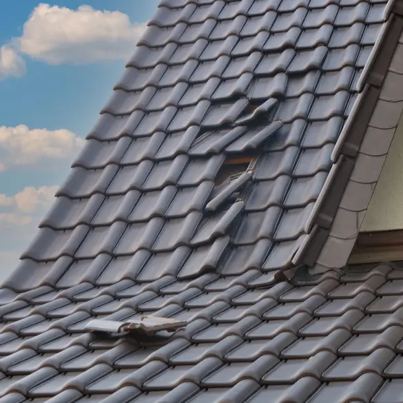 A house with signs of needing a roof replacement in the Denver metro area